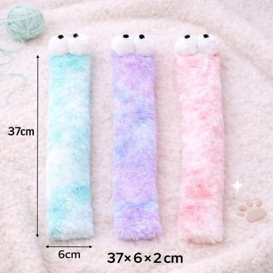 Giant Pastel Caterpillar Cat Toy – 37cm Plush Catnip Kicker | Interactive Cat Toy