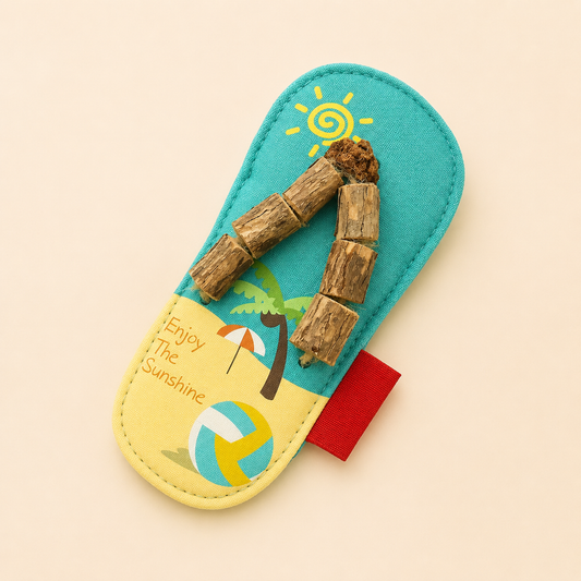 Cat Silvervine Chew Toy Beach Slipper Design – Felt Bite Resistant Teething Toy for Cats