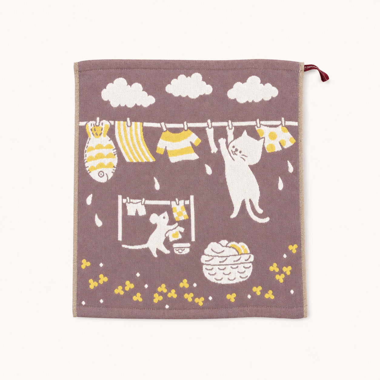 Hanging Cat Design Hand Towel – Super Absorbent Kitchen & Bathroom Fingertip Towel, Cute Cat Pattern Washcloth, Non-Shedding