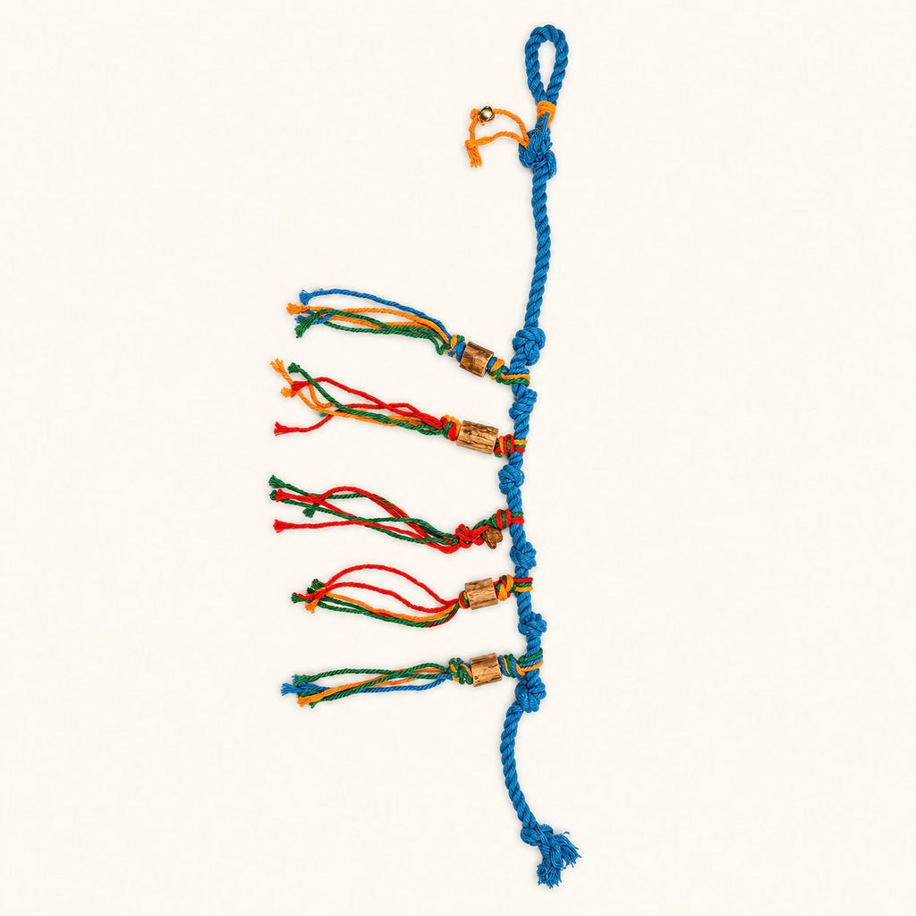 Silvervine Rope Cat Toy with Bell & Tassels – 50–55 cm