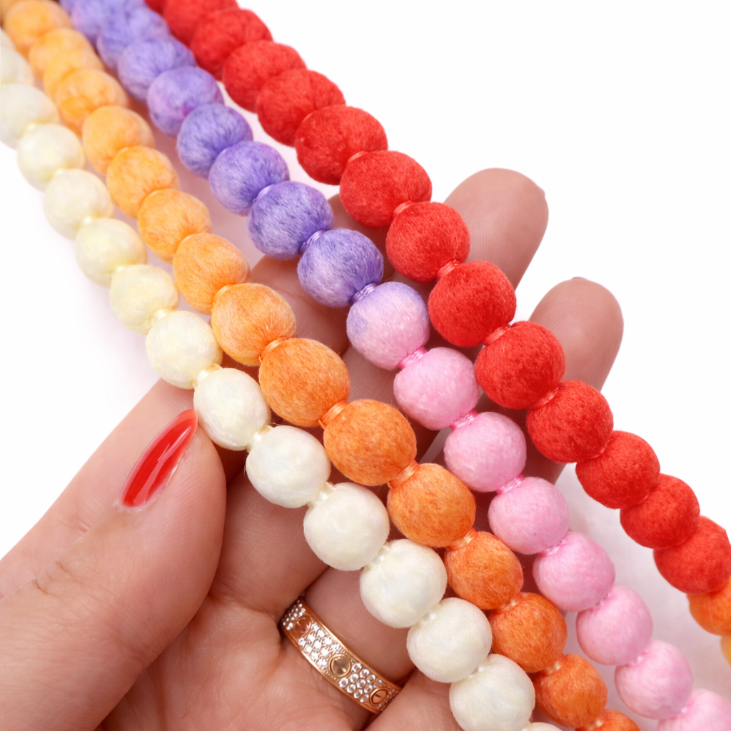 Colorful Tassel Cat Teaser Stick Wand – Interactive Beaded Cat Toy (41 cm Rod)