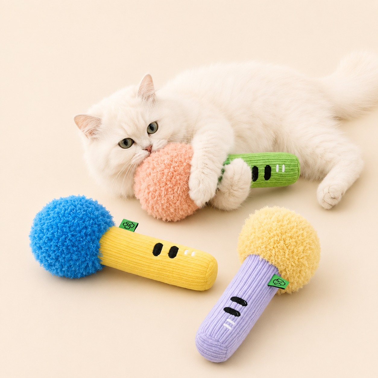Plush Catnip Bell Toy – Soft Interactive Chew Cushion Toy for Cats