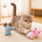 Catnip Plush Animal Cat Toys – Interactive Chew-Proof Teething Toys for Cats & Kittens