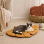 Leaf Shaped Pet Bed – Reversible Soft Washable Non Slip Cushion Mat for Cats & Dogs
