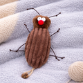 Interactive Plush Cockroach Cat Toy with Catnip – 16 cm Funny Bite & Kick Kitty Toy