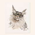 Custom Hand-Drawn Pet Portrait | Watercolour Style Fine Art Cat & Dog Illustration