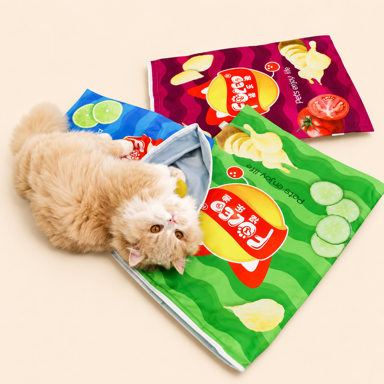 Interactive Cat Tunnel Drill Bag Toy – Collapsible Crinkle Sleeping Bag for Cats