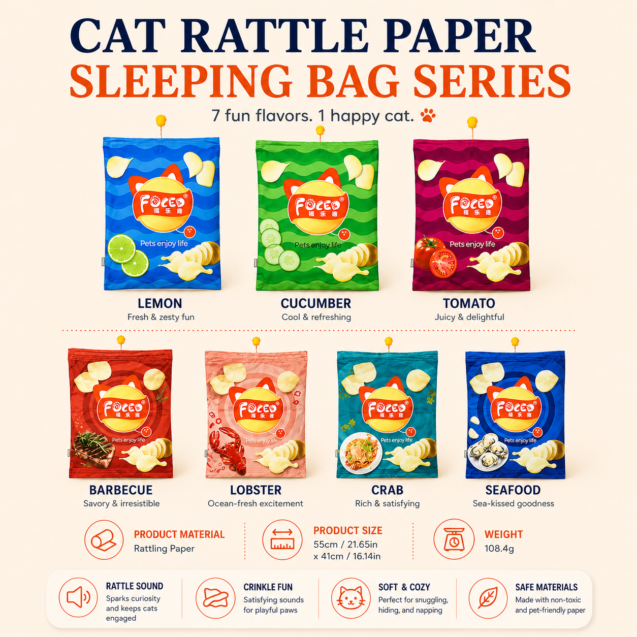 Interactive Cat Tunnel Drill Bag Toy – Collapsible Crinkle Sleeping Bag for Cats