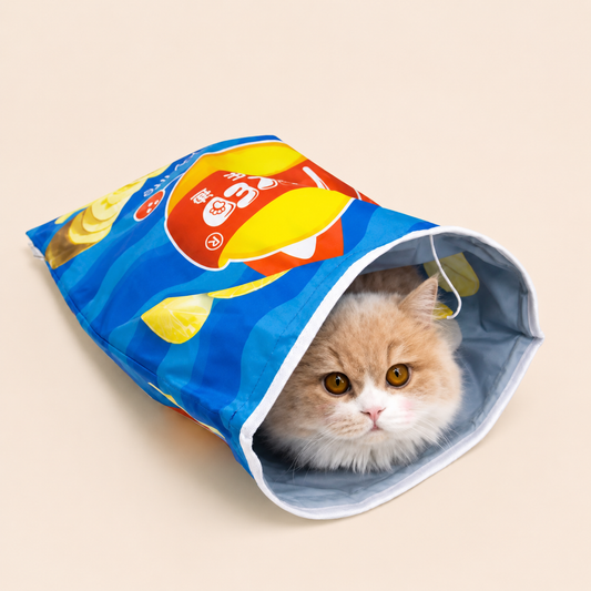 Interactive Cat Tunnel Drill Bag Toy – Collapsible Crinkle Sleeping Bag for Cats