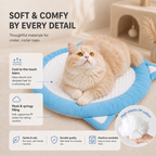Summer Cooling Mat for Cats & Dogs – Breathable Washable Pet Cooling Bed (Non-Toxic, Anti-Heat)