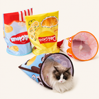 Crunchy Chips Crinkle Cat Tunnel Toy – Interactive Hideaway for Indoor Cats