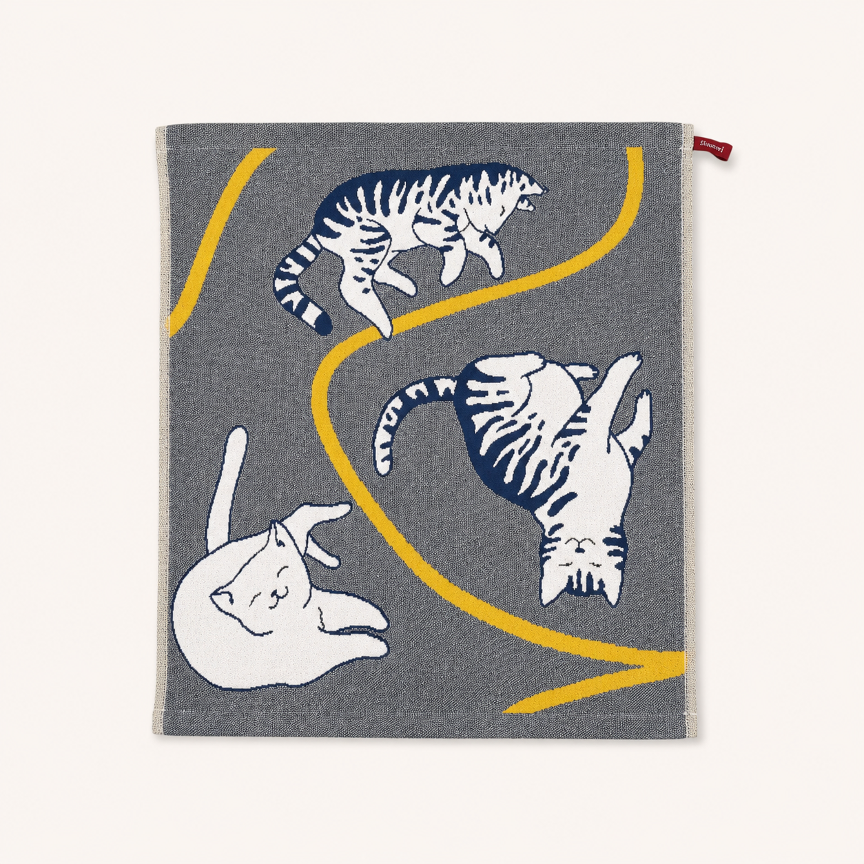 Hanging Cat Design Hand Towel – Super Absorbent Kitchen & Bathroom Fingertip Towel, Cute Cat Pattern Washcloth, Non-Shedding