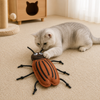 Soft Felt Cockroach Cat Toy with Catnip – Bite Resistant Interactive Indoor Chew Toy for Cats