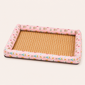 Cooling Rattan Cat & Small Dog Bed – Breathable Summer Pet Mat 50 × 40 cm