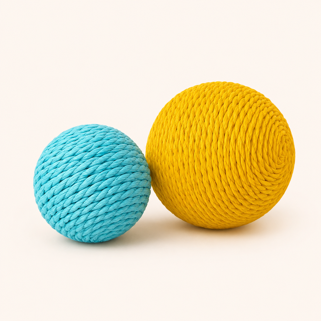 Natural Sisal Ball Cat Toy – Durable Interactive Cat Play Ball | 8 cm & 10 cm