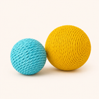 Natural Sisal Ball Cat Toy – Durable Interactive Cat Play Ball | 8 cm & 10 cm