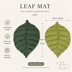 Leaf-Shaped Cat Cushion Bed – Soft Cotton Cozy Pet Mat (Washable, 50x68cm)