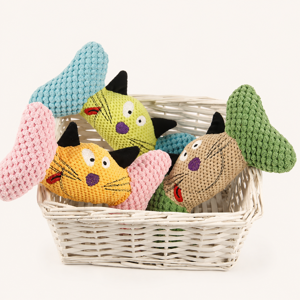 Cute Bone Squeaky Plush Toy for Cats & Dogs