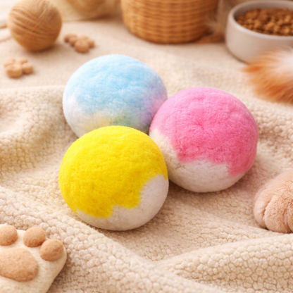 Soft Plush Cat Ball Toy 6cm | Lightweight Interactive Toy for Cats & Kittens