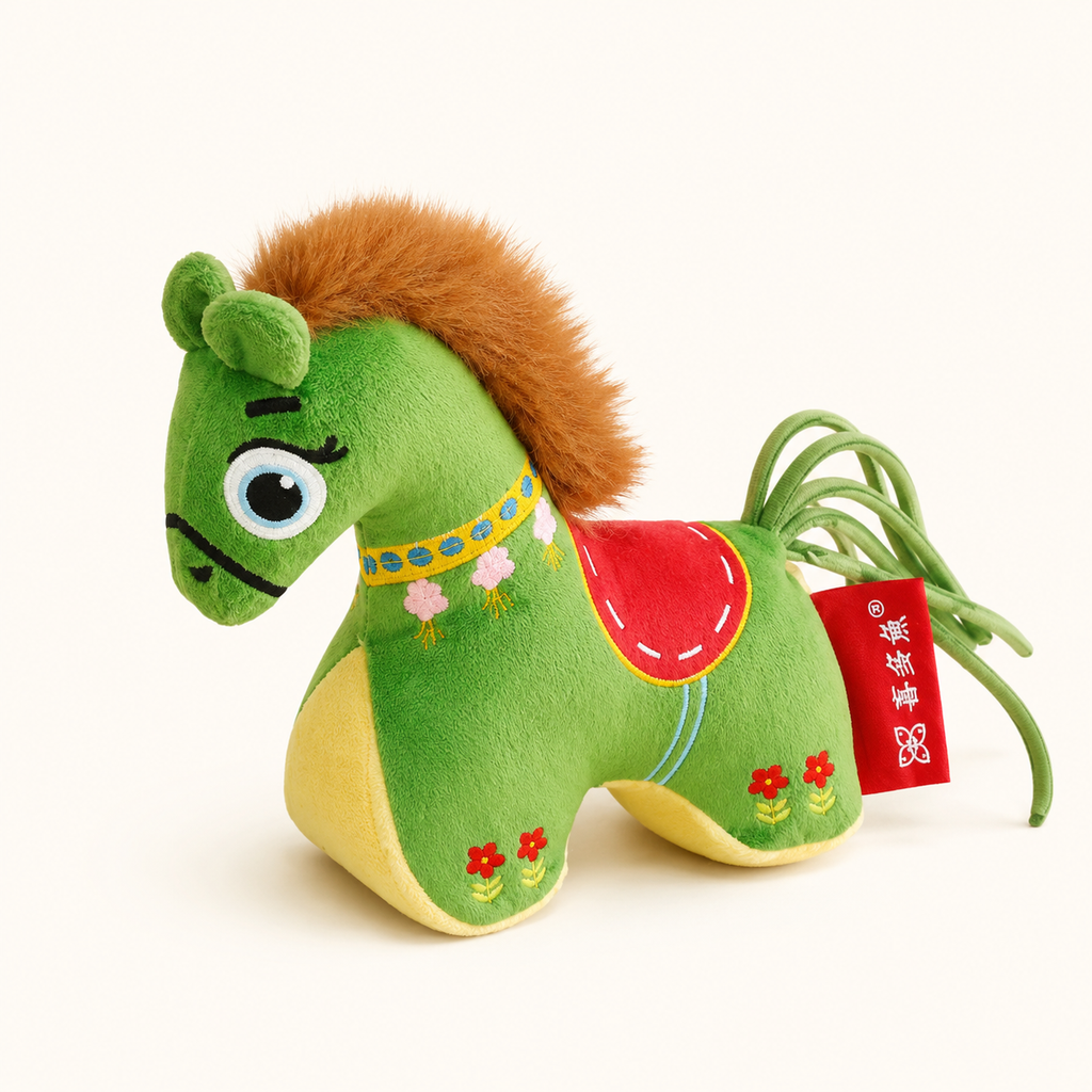 Traditional Plush Horse Cat Toy with Catnip – Soft Interactive Kitten Toy (11.5 cm)