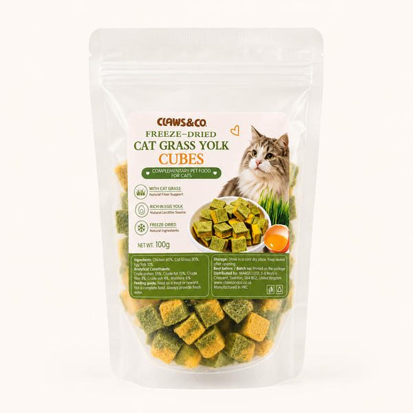 Freeze-Dried Cat Grass & Egg Yolk Cat Treats 100g