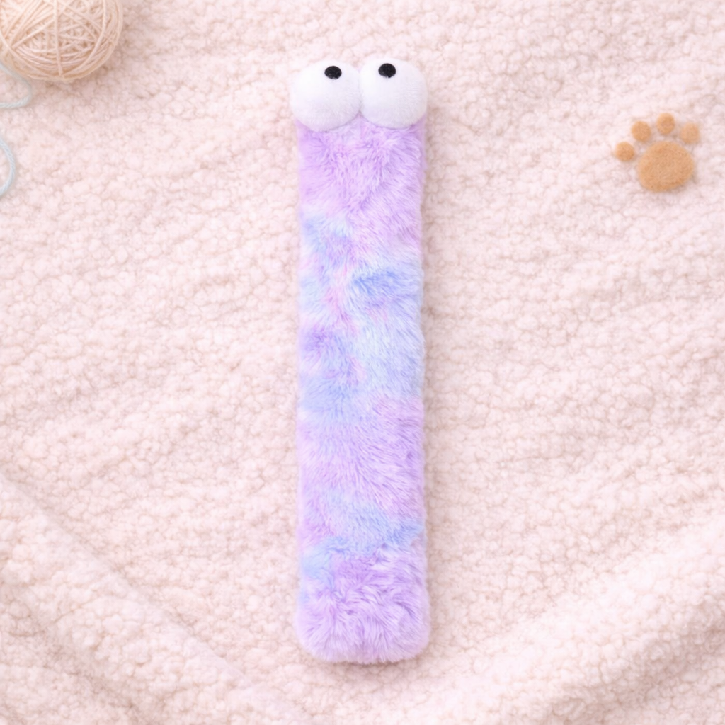 Giant Pastel Caterpillar Cat Toy – 37cm Plush Catnip Kicker | Interactive Cat Toy
