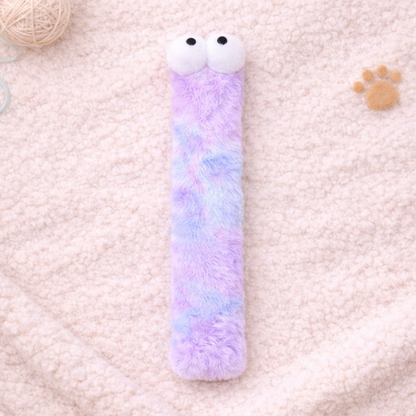 Giant Pastel Caterpillar Cat Toy – 37cm Plush Catnip Kicker | Interactive Cat Toy