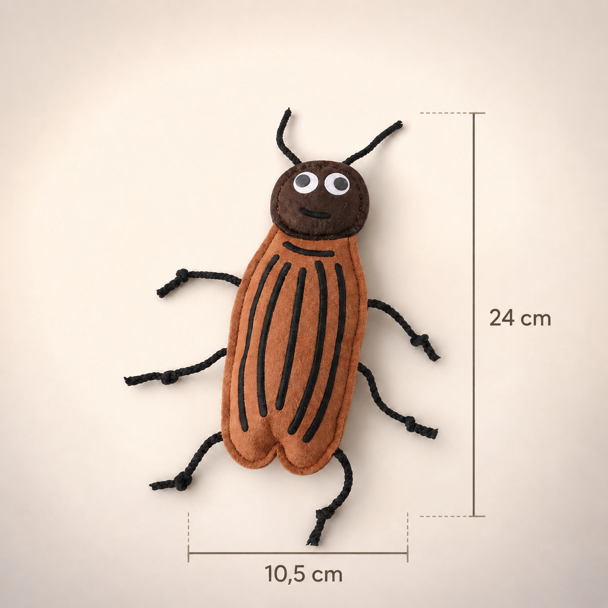 Soft Felt Cockroach Cat Toy with Catnip – Bite Resistant Interactive Indoor Chew Toy for Cats