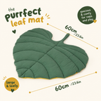 Purrfect Leaf Mat 60 × 60 cm | Soft Washable Leaf-Shaped Cat Mat