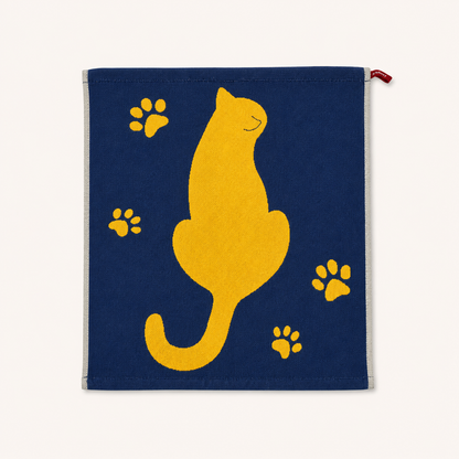 Hanging Cat Design Hand Towel – Super Absorbent Kitchen & Bathroom Fingertip Towel, Cute Cat Pattern Washcloth, Non-Shedding