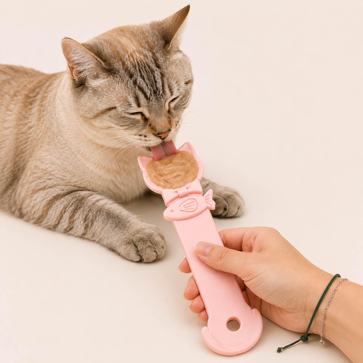 Cat Strip Feeder Spoon – Long Handle Lickable Wet Food Dispenser for Cats