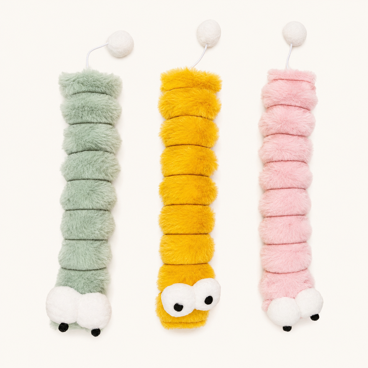 Crazy Giant Caterpillar Catnip Kicker Toy – Large Plush Interactive Cat Toy for Kicking, Biting & Bunny Kicks (37cm)