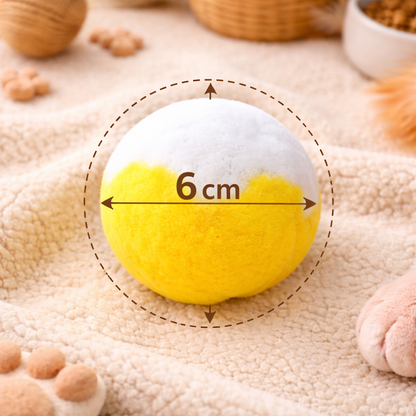 Soft Plush Cat Ball Toy 6cm | Lightweight Interactive Toy for Cats & Kittens