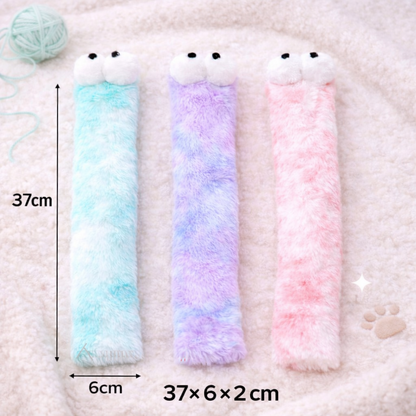 Giant Pastel Caterpillar Cat Toy – 37cm Plush Catnip Kicker | Interactive Cat Toy