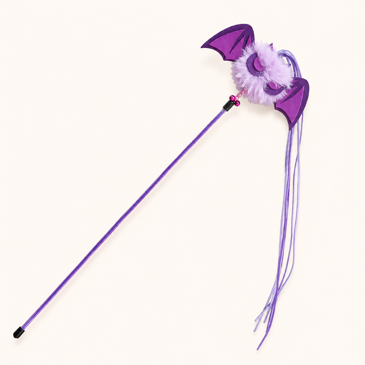 Bat Teaser Wand Cat Toy with Long Ribbons