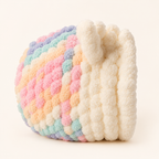 Luxury Handmade Chunky Knit Cat Cave Bed with Pom-Pom Toy