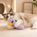 Cat Chew Toy Plush Kicker – Bite Resistant Interactive Cat Toy with Sound, Self-Play Enrichment Toy for Cats & Kittens (25.8 x 8 cm)