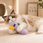 Cat Chew Toy Plush Kicker – Bite Resistant Interactive Cat Toy with Sound, Self-Play Enrichment Toy for Cats & Kittens (25.8 x 8 cm)