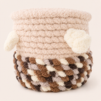 Luxury Handmade Chunky Knit Cat Cave Bed with Pom-Pom Toy