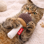 Cat Chew Mushroom Toy with Silvervine & Catnip – Molar Cleaning Interactive Cat Toy (15cm)