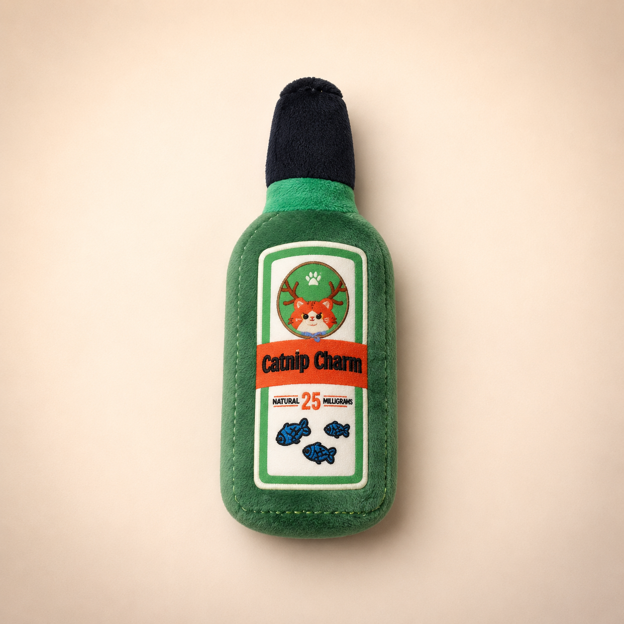 Cat Wine Bottle Plush Toy with Catnip – Crinkle Interactive Chew Toy for Cats