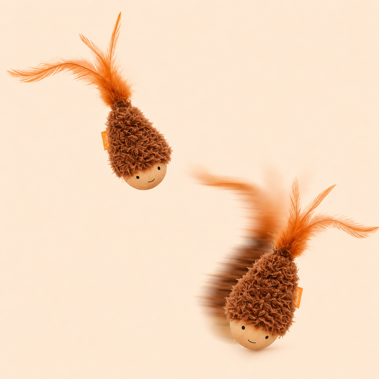 Interactive Feather Cat Toy – Catnip Tumbler Chew & Teaser Toy