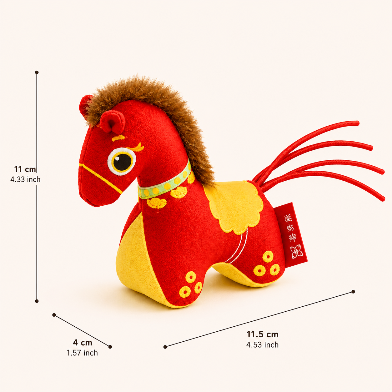 Traditional Plush Horse Cat Toy with Catnip – Soft Interactive Kitten Toy (11.5 cm)