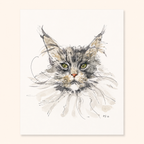 Custom Hand-Drawn Pet Portrait | Watercolour Style Fine Art Cat & Dog Illustration