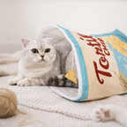 Gourmet Pattern Designs Cat Tunnel Toy – Collapsible Crinkly Interactive Cat Play Bag (50cm x 39cm)