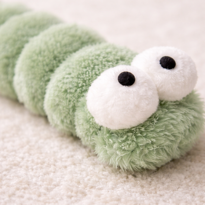 Crazy Giant Caterpillar Catnip Kicker Toy – Large Plush Interactive Cat Toy for Kicking, Biting & Bunny Kicks (37cm)