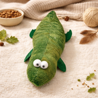 Plush Crocodile Cat Toy with Catnip & Silvervine – Crinkle Interactive Bite-Resistant Teething Toy for Kittens & Cats (20cm)