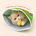 Interactive Cat Tunnel Drill Bag Toy – Collapsible Crinkle Sleeping Bag for Cats
