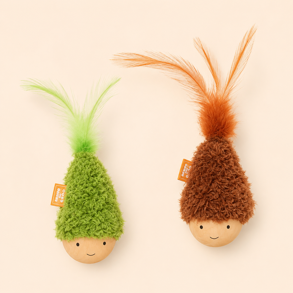 Interactive Feather Cat Toy – Catnip Tumbler Chew & Teaser Toy