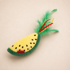 Watermelon Catnip Cat Toy – Plush Crinkle Feather Interactive Bite Resistant Cat Toy